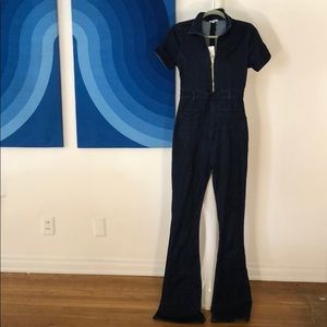 We wore what dark wash jumpsuit NWT